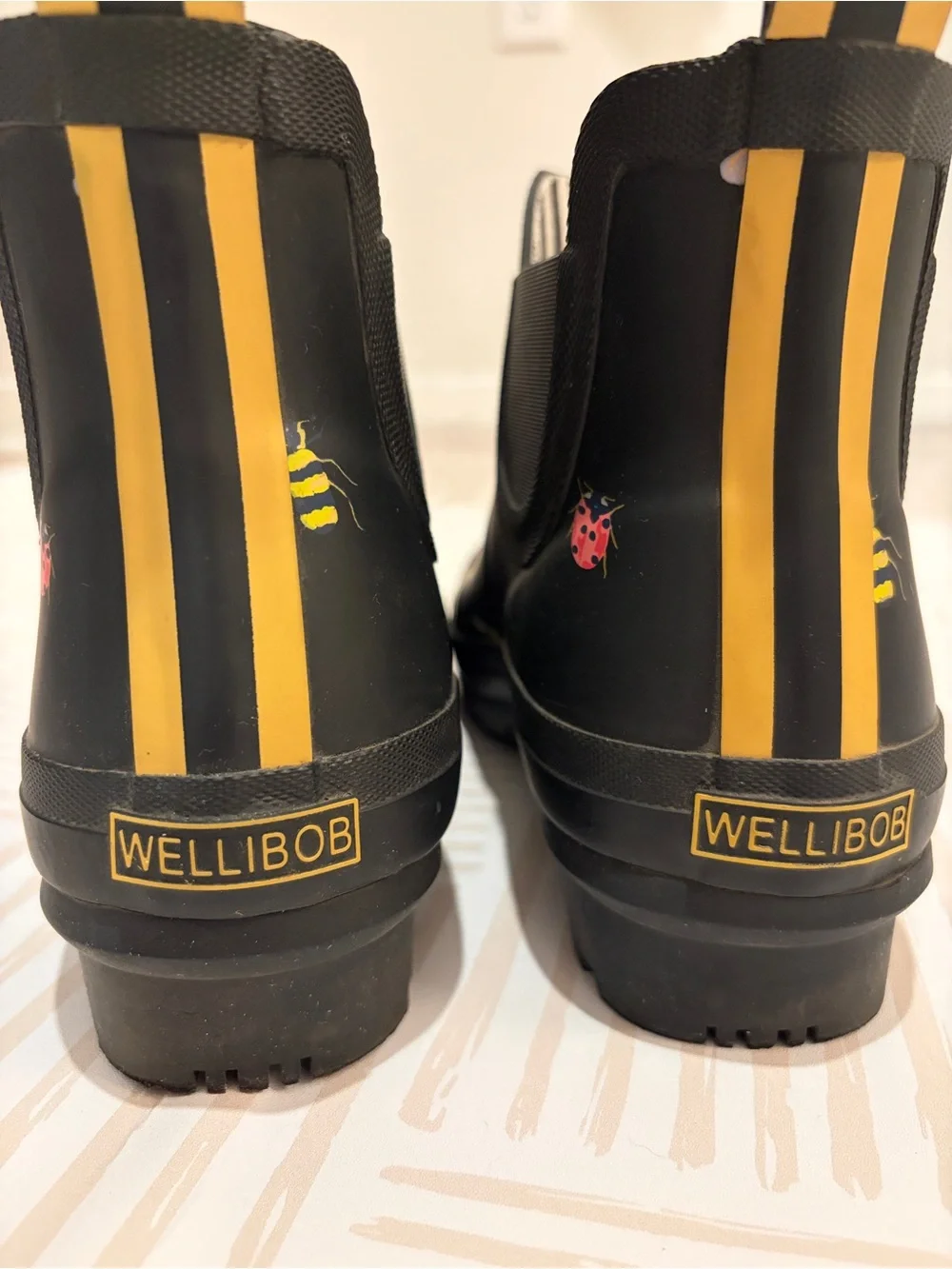 Joules Wellibob “Black Bugs” Design (38/7)